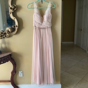 BHLDN Fleur Blush Maxi Dress